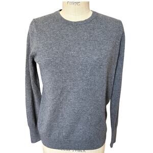 Everlane Crew Neck 100% Cashmere Sweater in Gray Size Large